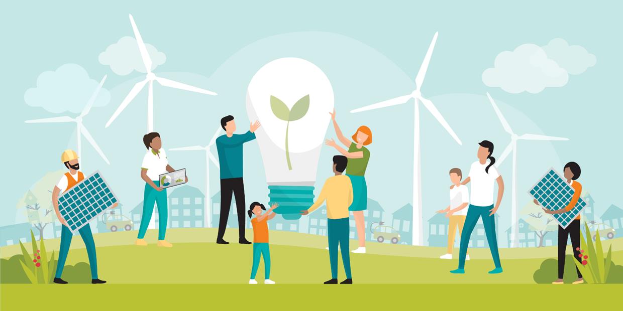Illustrazione comunità energetica vivaCER